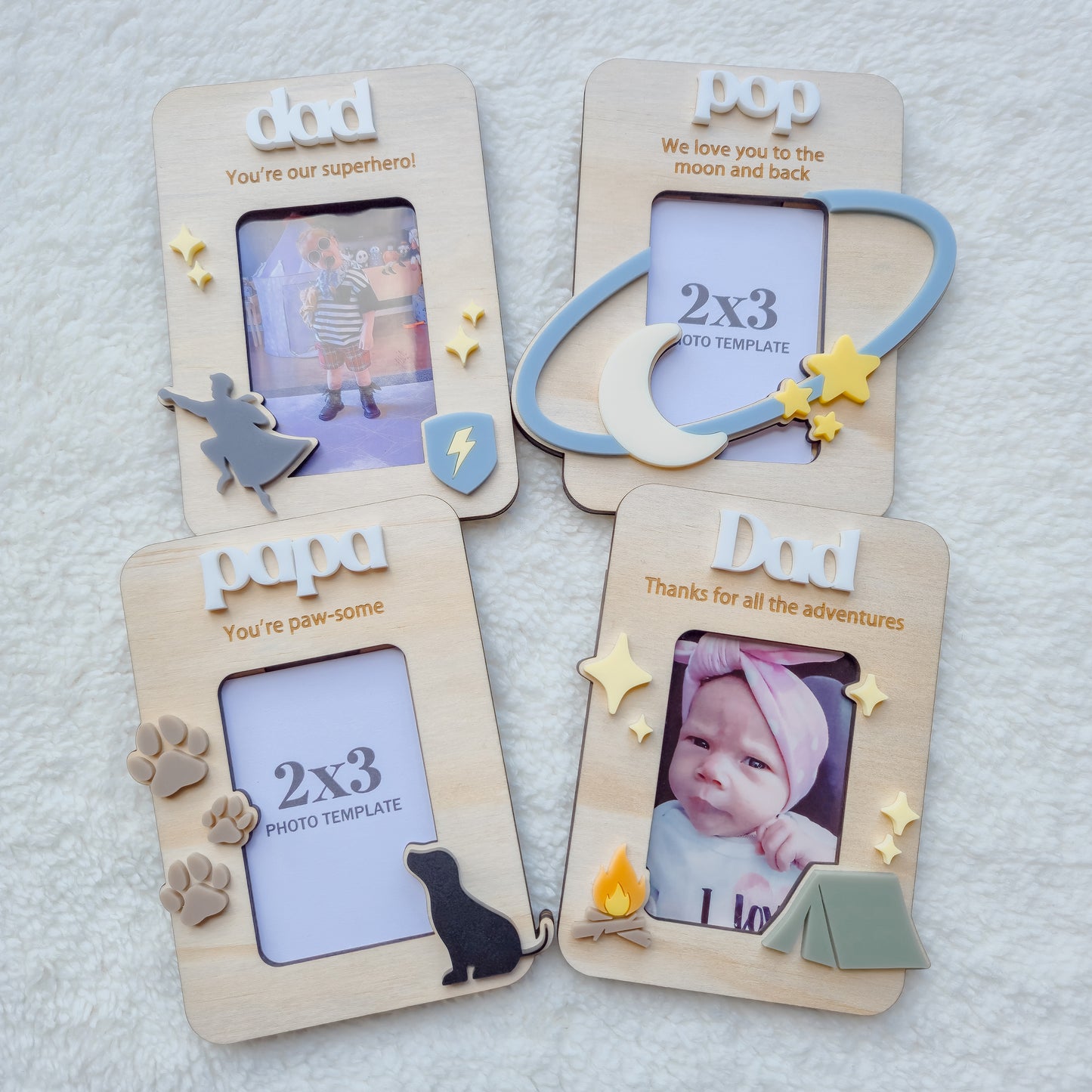 Father's Day Photo Frame Fridge Magnet Frame