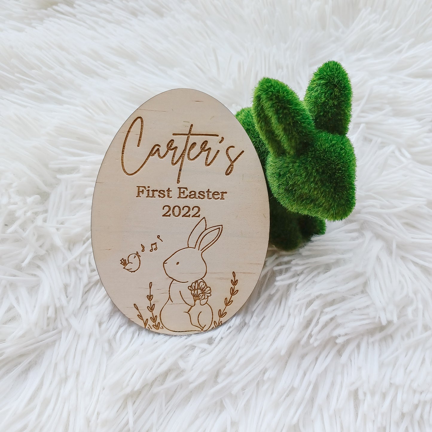 Personalised My First Easter Small Photo Plaque (New Size)