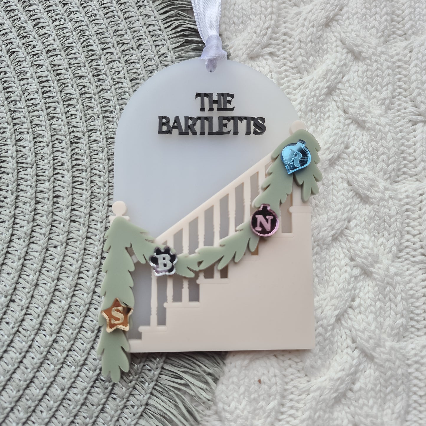 Staircase Garland Christmas Family Ornament