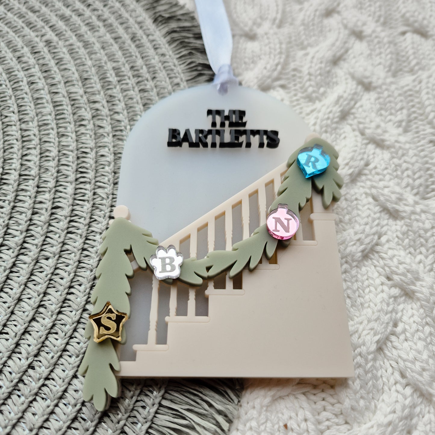 Staircase Garland Christmas Family Ornament