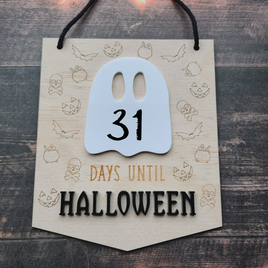 Halloween Countdown Sign Banner
