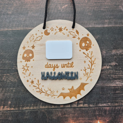 Halloween Countdown Sign Round