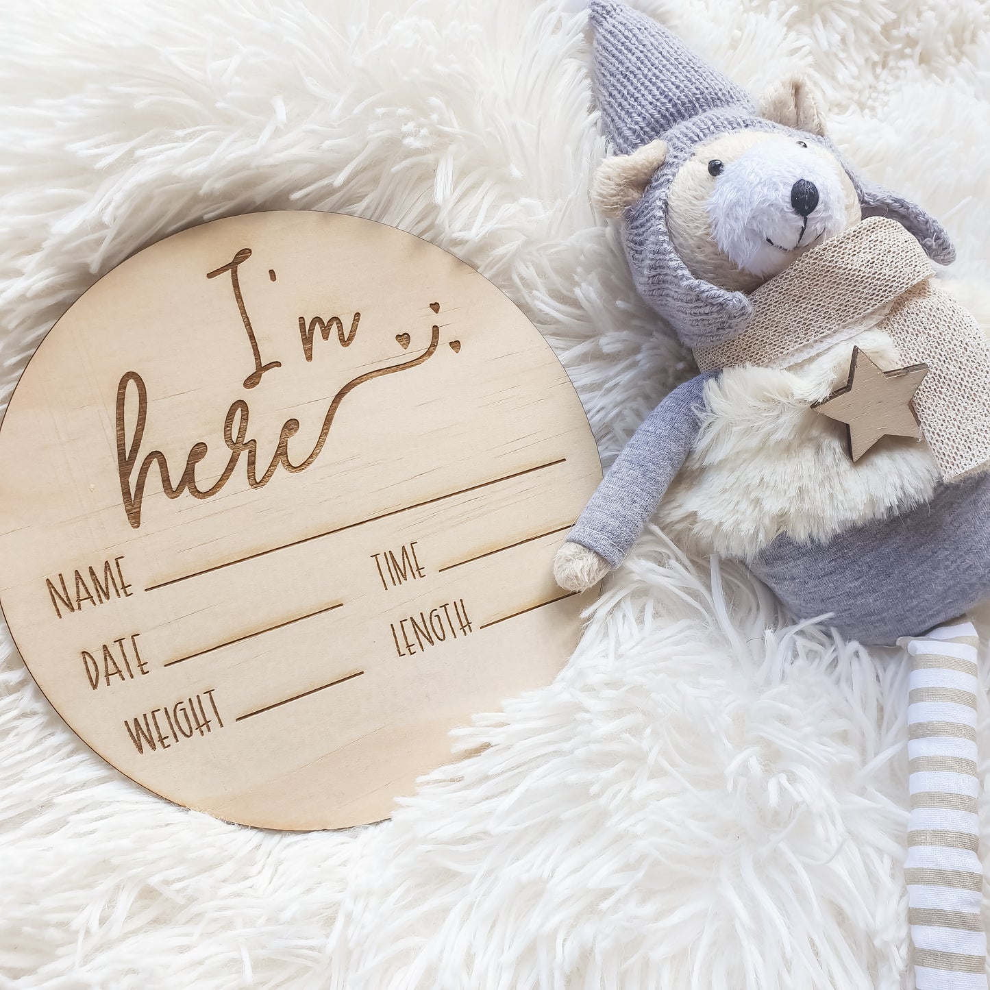 I'm Here Birth Announcement Plaque