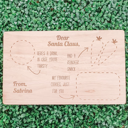 Personalised Christmas Eve Santa's Snack Board