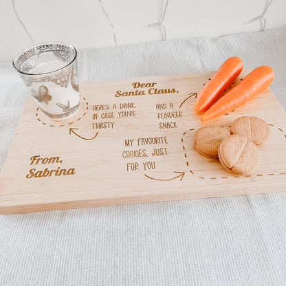 Personalised Christmas Eve Santa's Snack Board