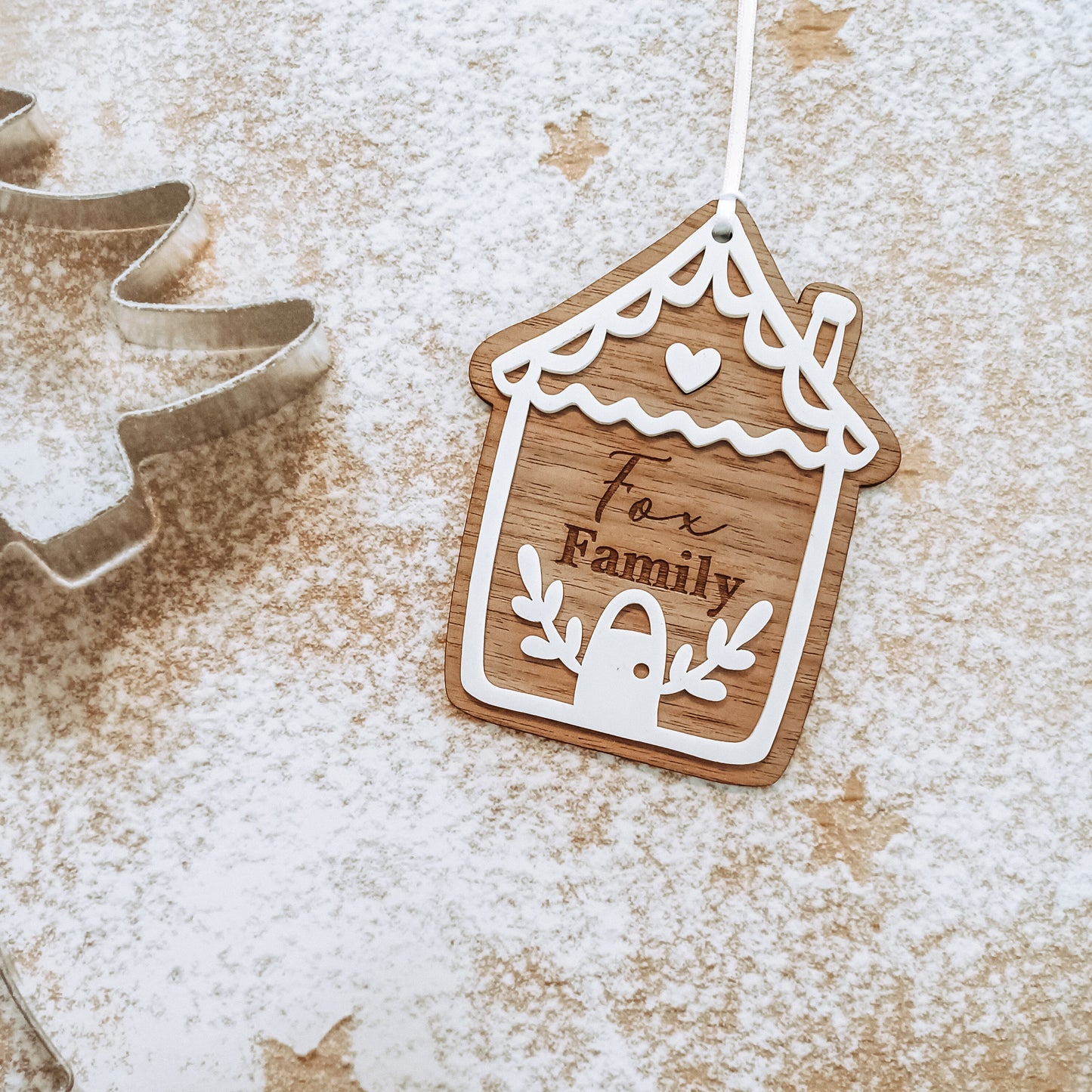 Personalised Family Gingerbread house Christmas Ornament