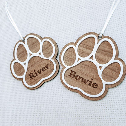 Paw Print Christmas Ornament