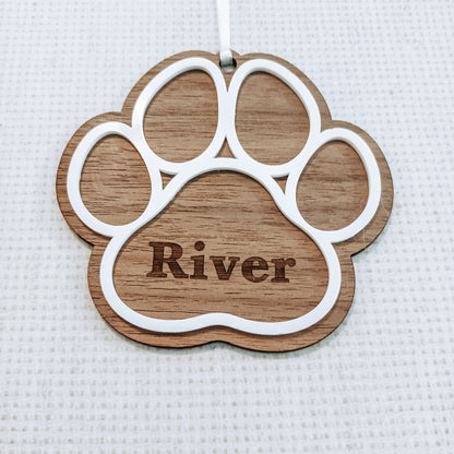 Paw Print Christmas Ornament