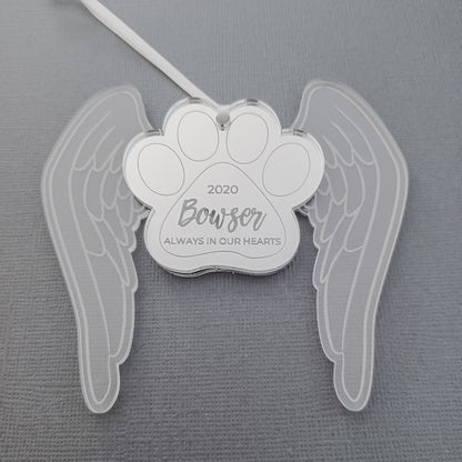 Personalised Pet Paw Print Memorial Ornament