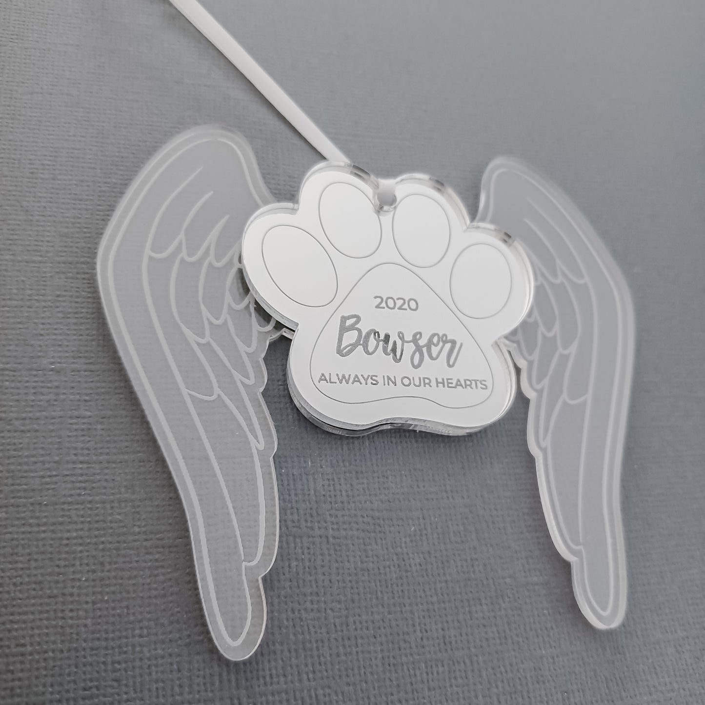 Personalised Pet Paw Print Memorial Ornament