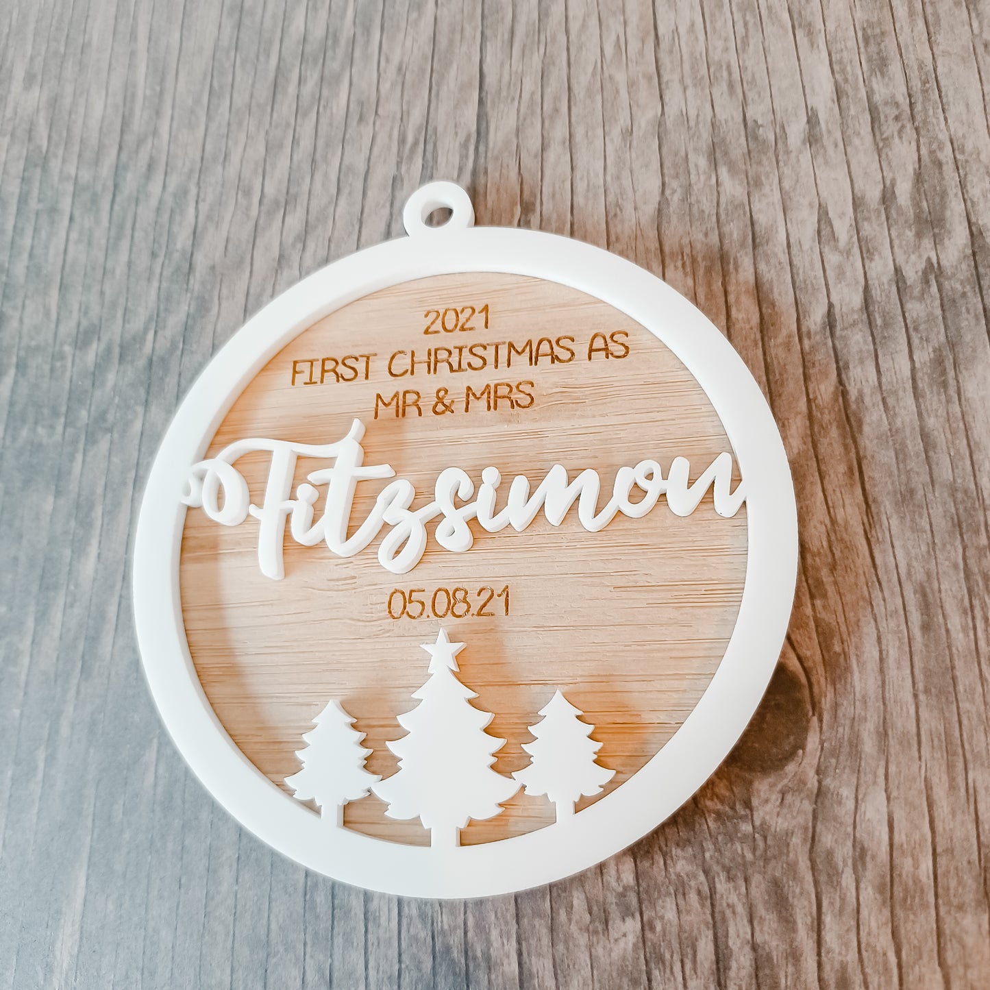 Personalised First Christmas as Mr&Mrs, Mrs&Mrs and Mr&Mr Christmas Ornament