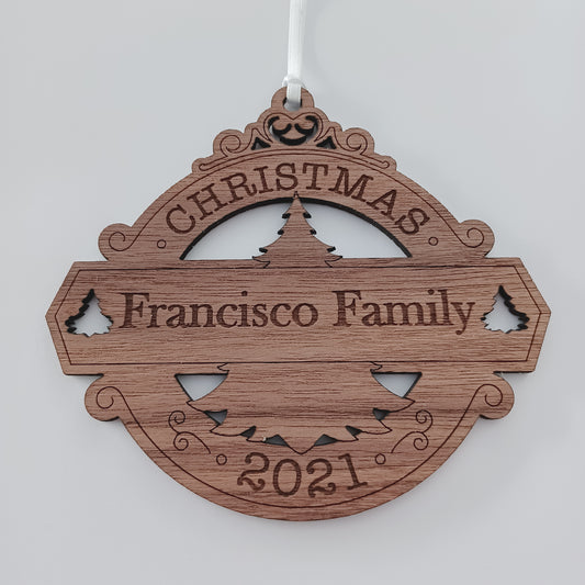 Personalised Family Christmas Ornament