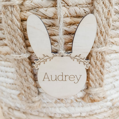 Personalised Bunny Easter Basket Tag