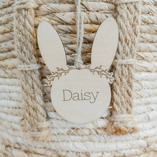 Personalised Bunny Easter Basket Tag