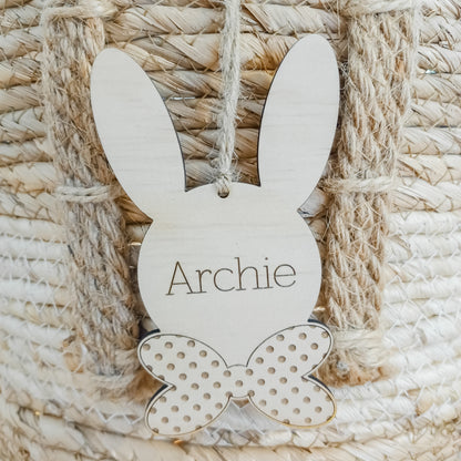 Personalised Bunny Easter Basket Tag