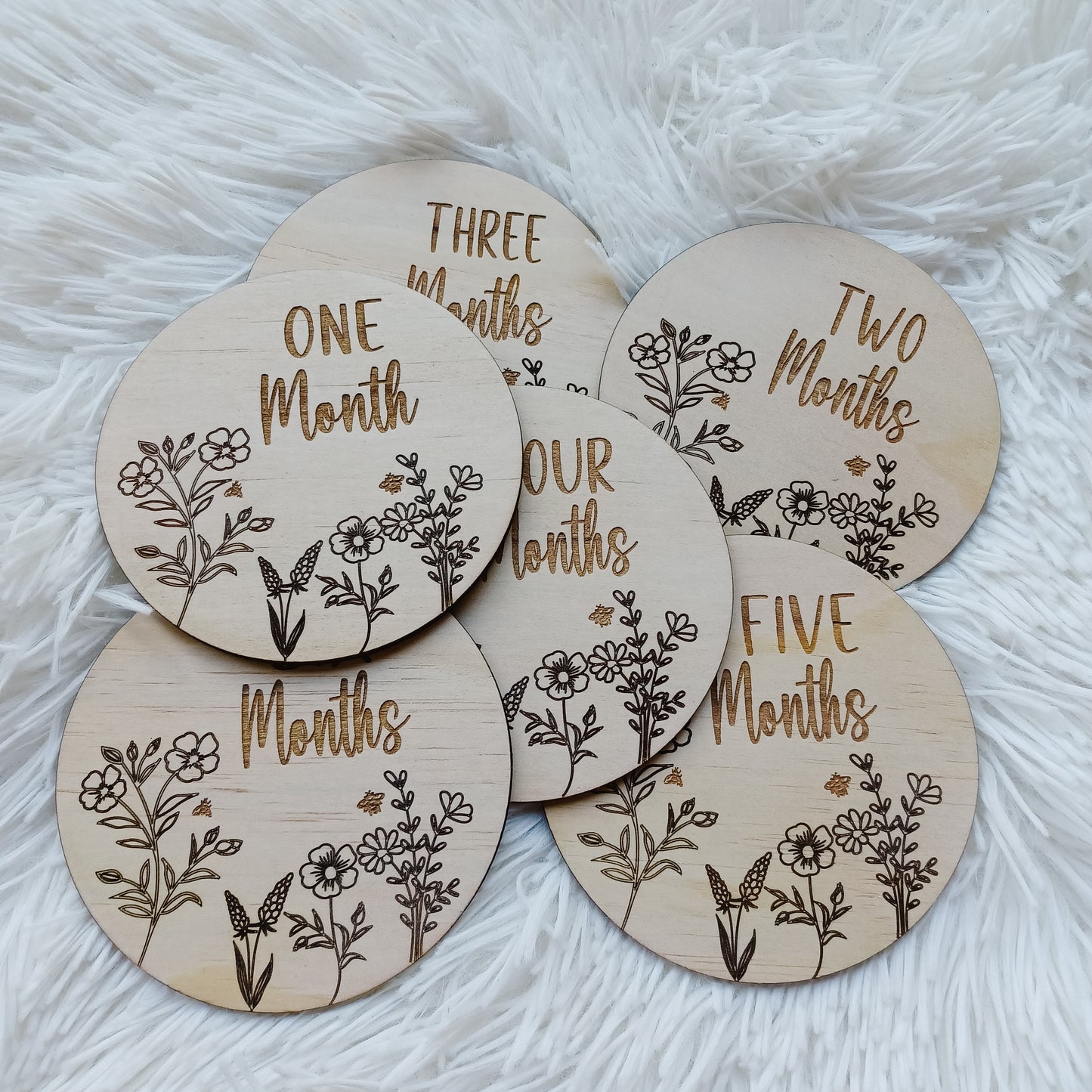 Wild Flowers and Bees Month Milestone Cards