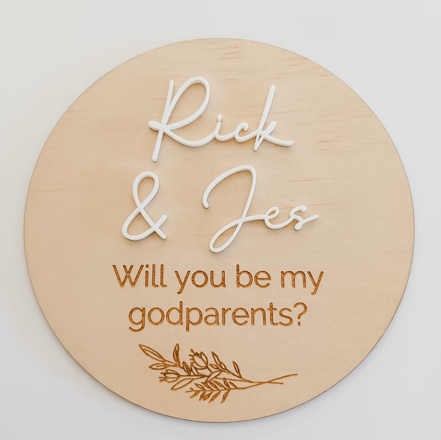 Personalised Will you be my Godparent Proposal Plaque