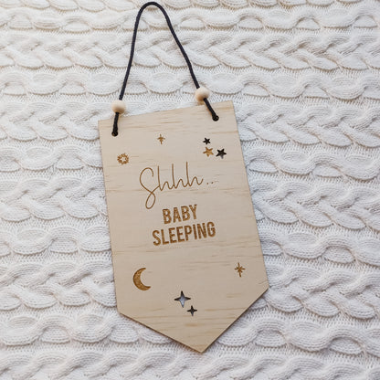 Shhh...  Baby Sleeping Banner Sign