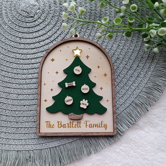 Arch Christmas Tree Family Ornament