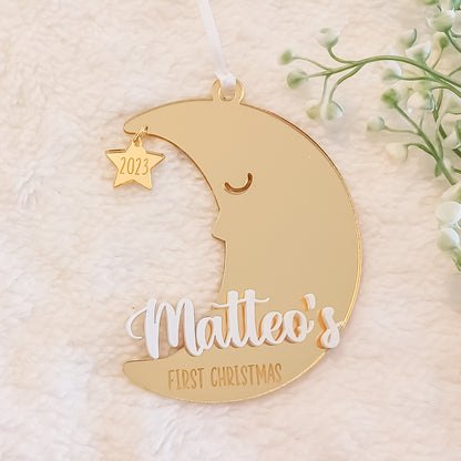 Moon Baby's First Christmas Ornament