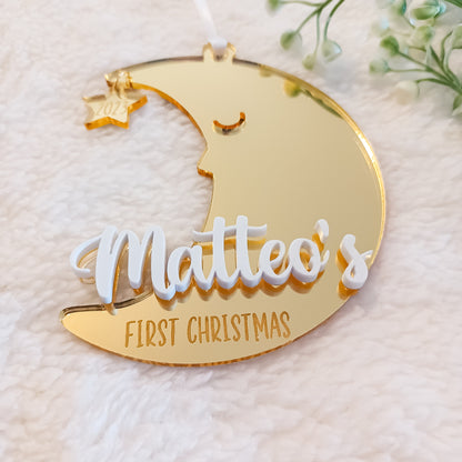 Moon Baby's First Christmas Ornament