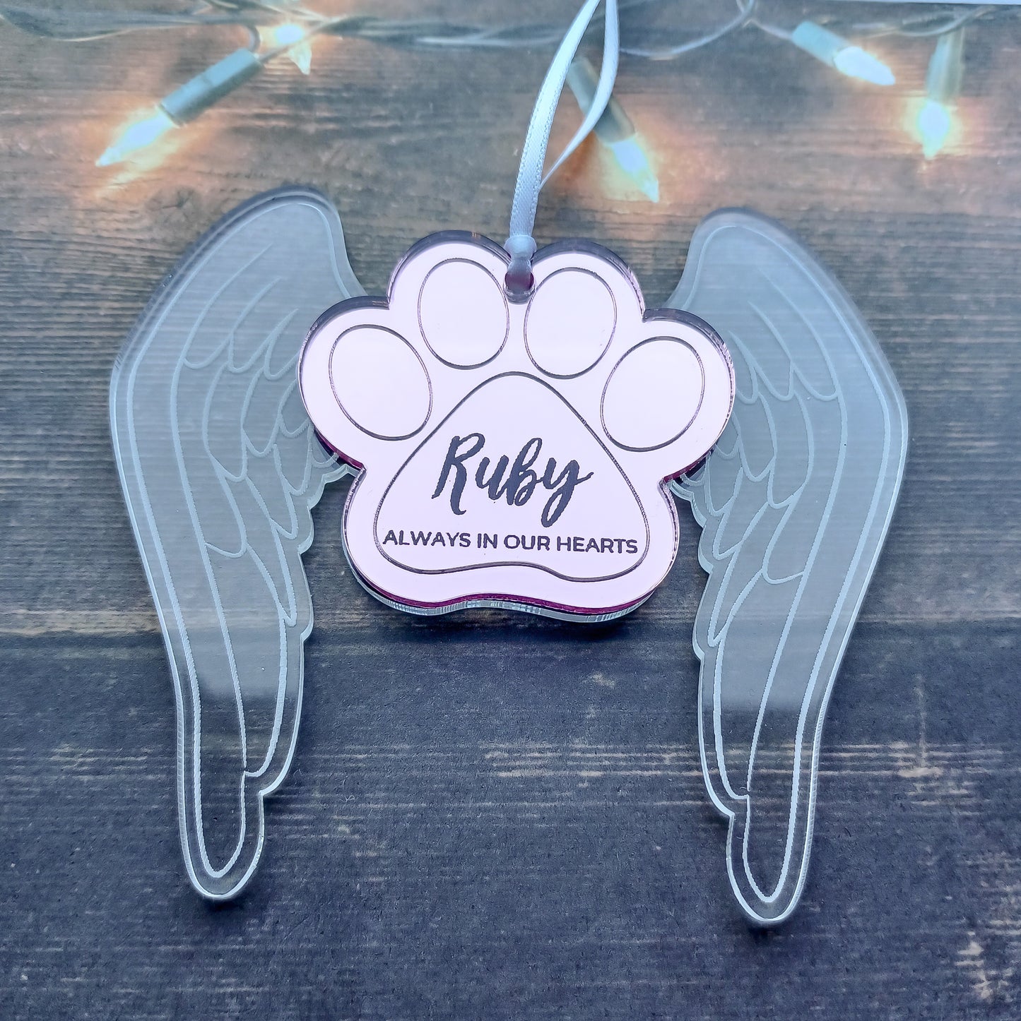 Personalised Pet Paw Print Memorial Ornament