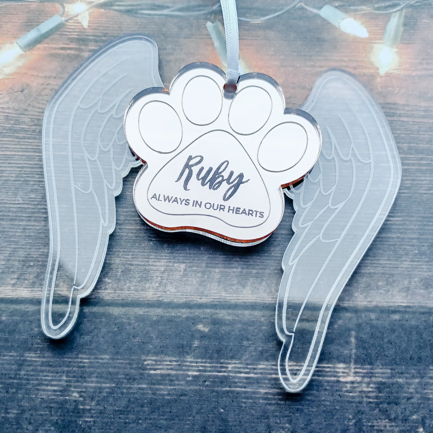 Personalised Pet Paw Print Memorial Ornament