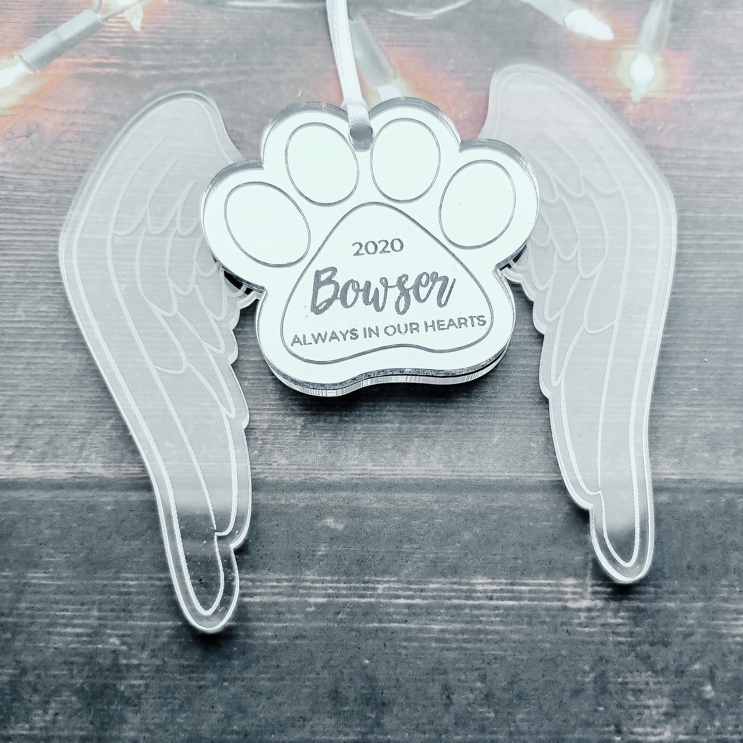 Personalised Pet Paw Print Memorial Ornament