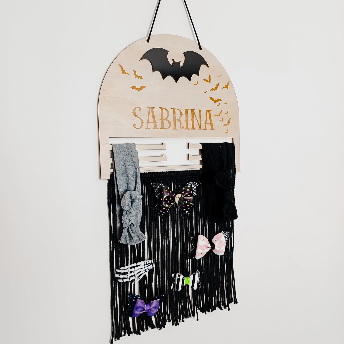 Spooky Bat Bow and Headband Holder