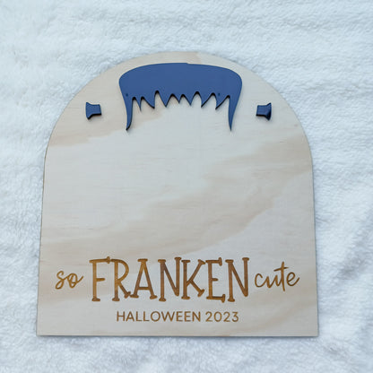 Halloween Frankenstein's Monster and Ghost Hand/Foot Print Plaques