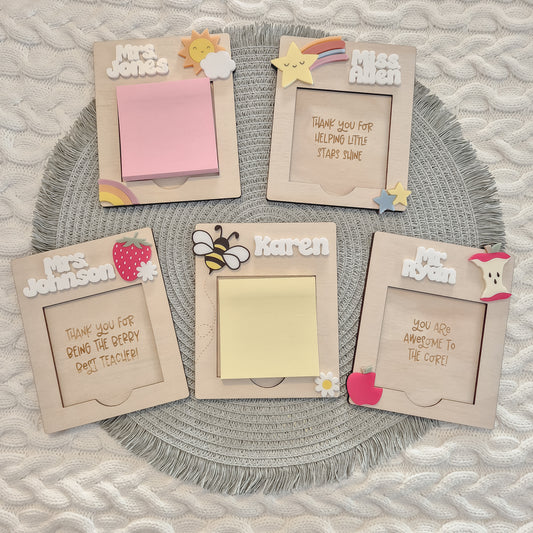 Personalised Teacher Sticky Note Holder