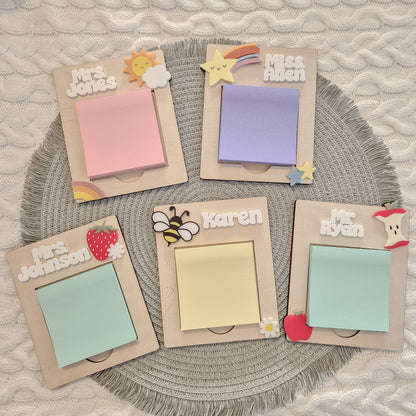 Personalised Teacher Sticky Note Holder