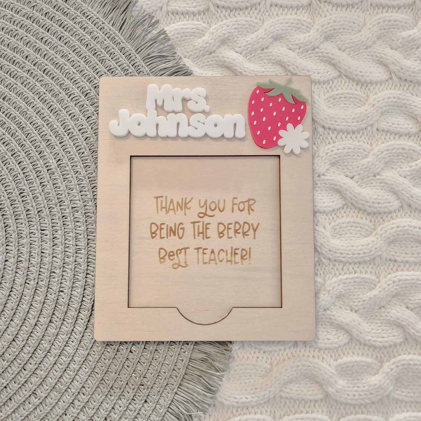 Personalised Teacher Sticky Note Holder