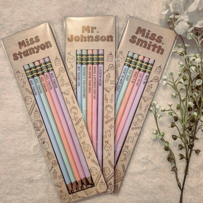 Personalised Teacher Pencil Set
