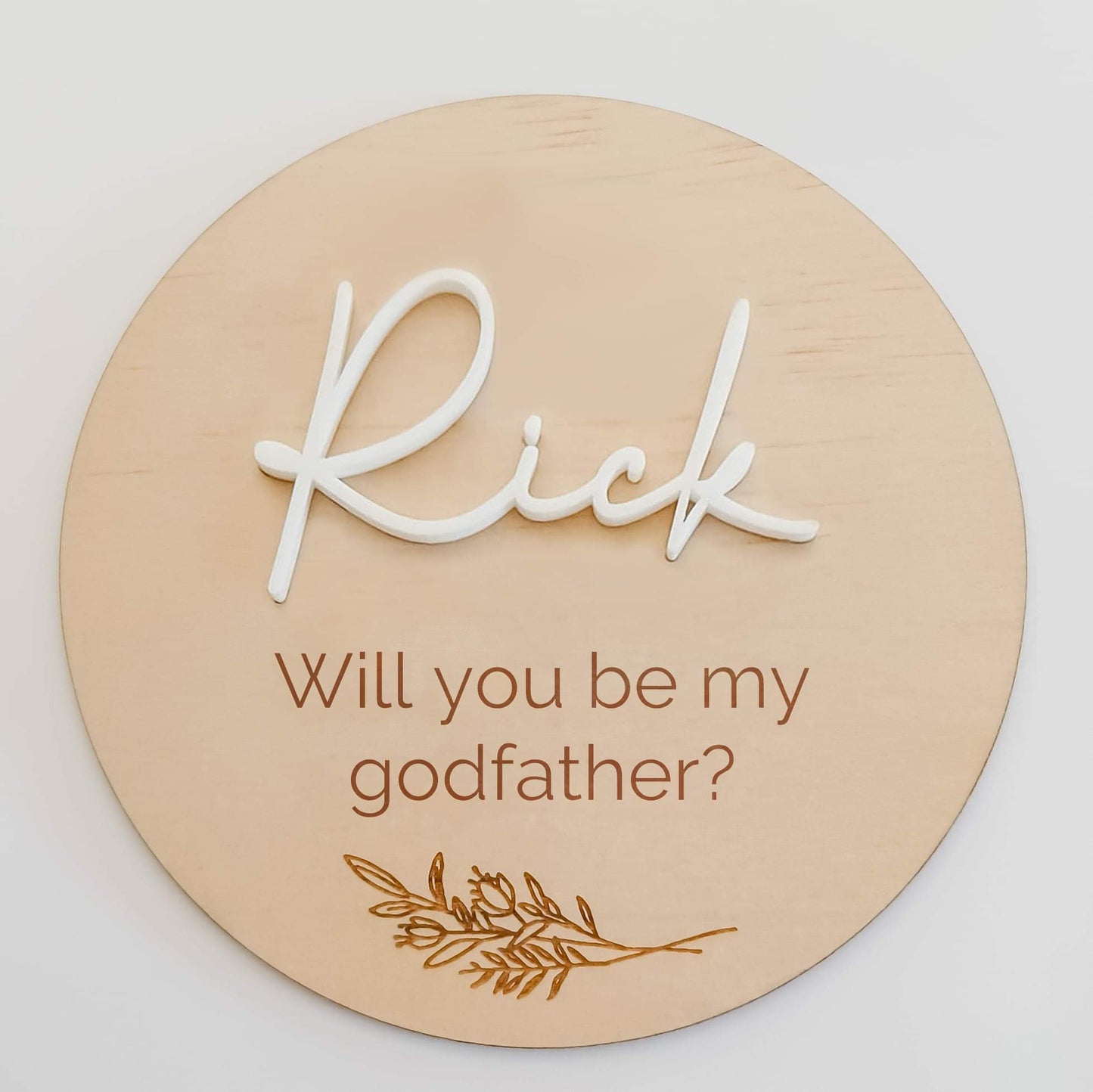 Personalised Will you be my Godparent Proposal Plaque