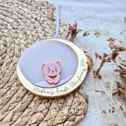 Moon Bear Baby's First Christmas Ornament