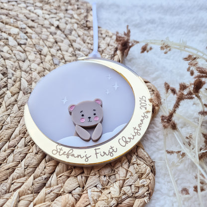 Moon Bear Baby's First Christmas Ornament