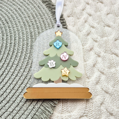 Snow Globe Christmas Tree Family Ornament