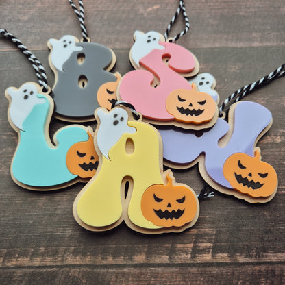 Retro Halloween Letter Tags
