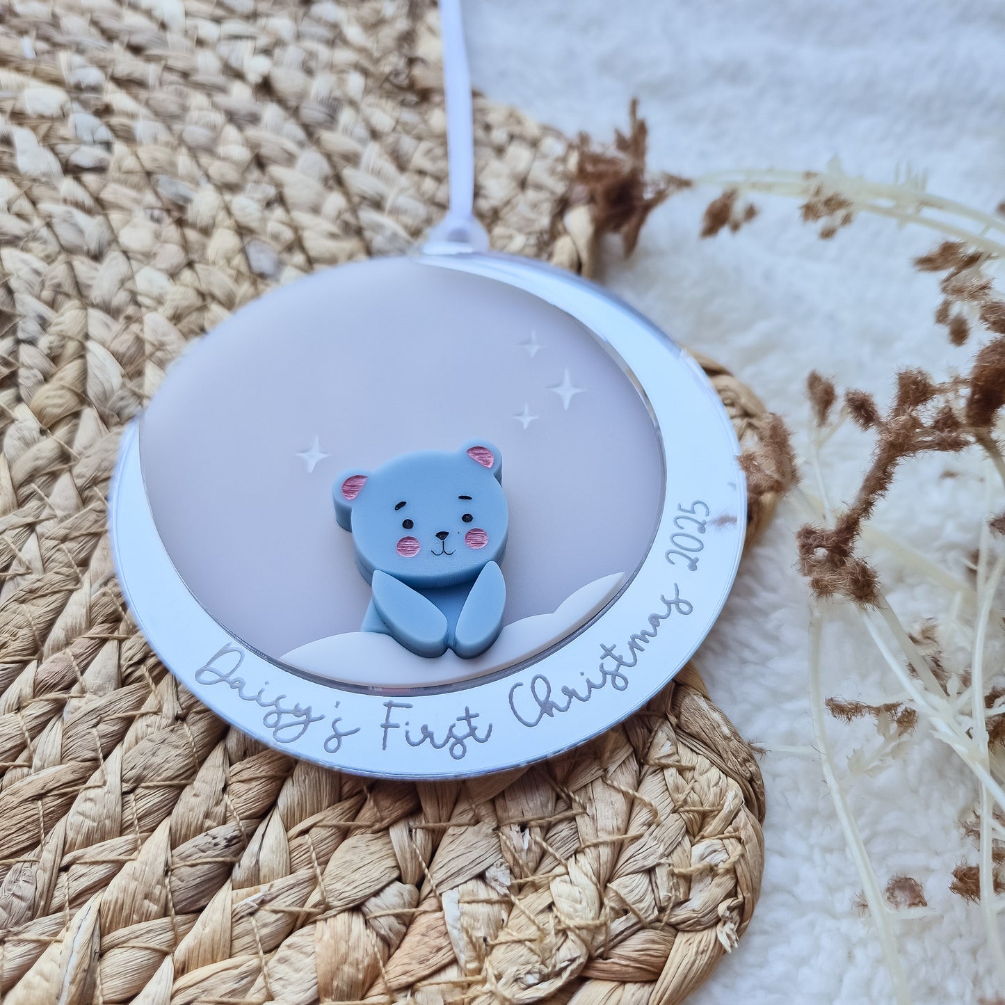 Moon Bear Baby's First Christmas Ornament