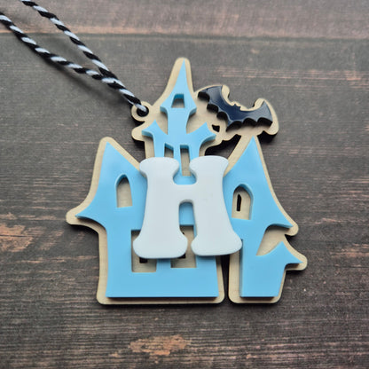 Halloween Haunted House Initial Tag