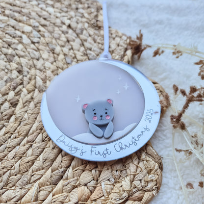 Moon Bear Baby's First Christmas Ornament