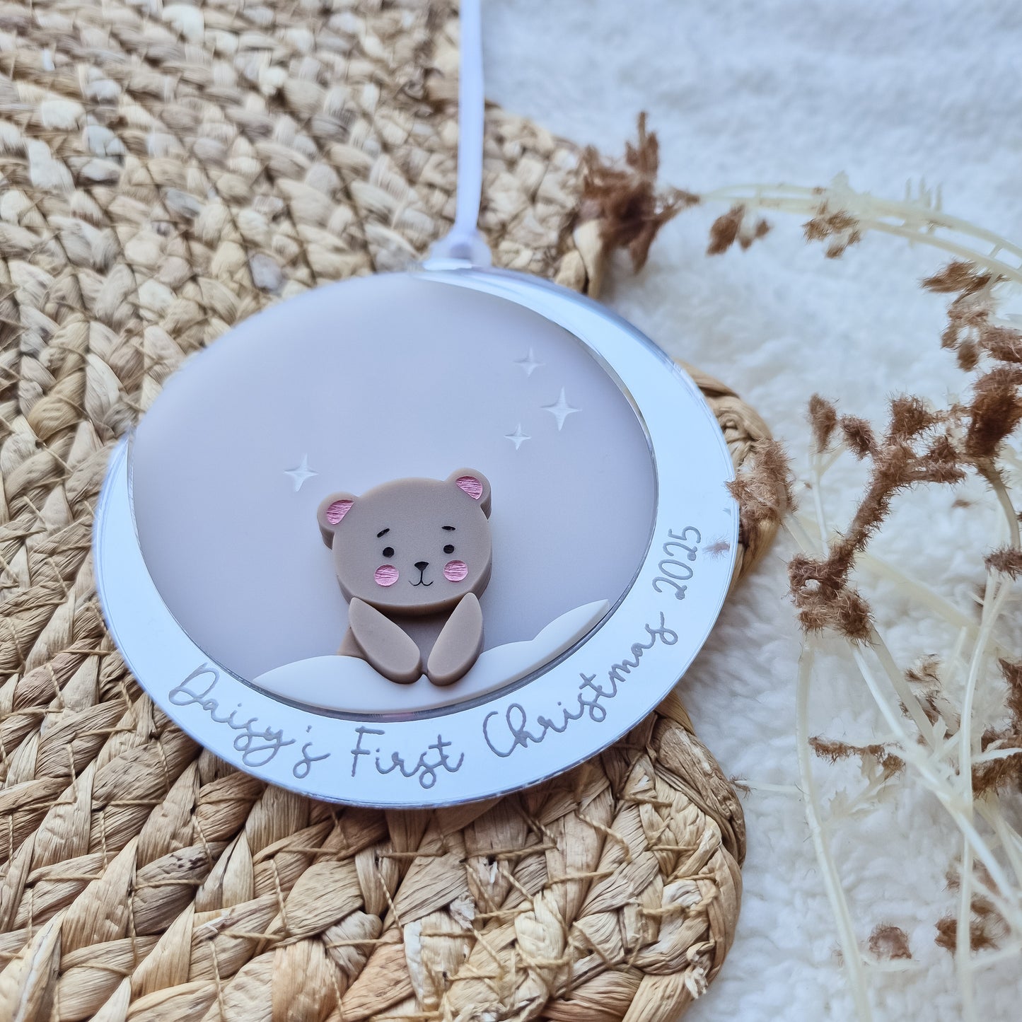 Moon Bear Baby's First Christmas Ornament