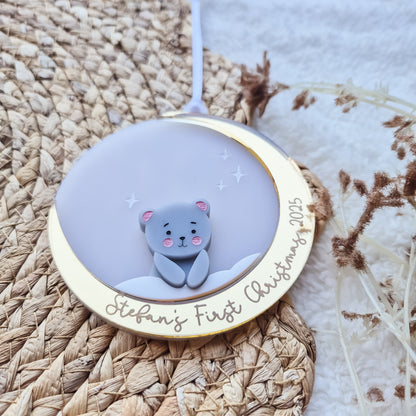 Moon Bear Baby's First Christmas Ornament