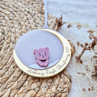 Moon Bear Baby's First Christmas Ornament
