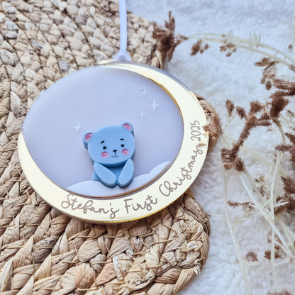 Moon Bear Baby's First Christmas Ornament