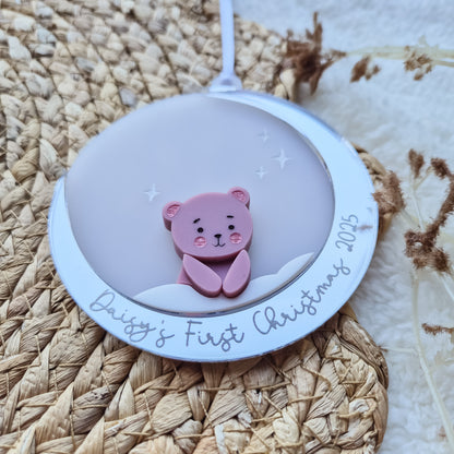 Moon Bear Baby's First Christmas Ornament
