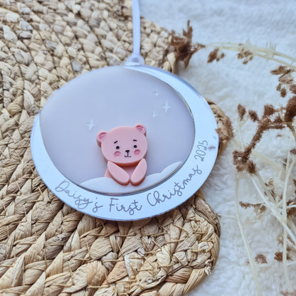 Moon Bear Baby's First Christmas Ornament